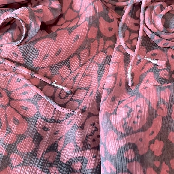 2 For $25 - AE American Eagle Sheer Print Dress Beach Coverup - Size 8 - Picture 14 of 14